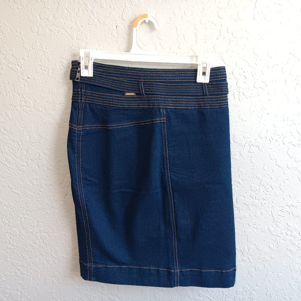 Asymmetrical midi jean skirt - size 6